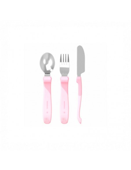 TWISTSHAKE CUBIERTOS DE APRENDIZAJE 12M ROSA