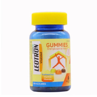 LEOTRON GUMMIES 60 CARAMELOS DE GOMA MASTICABLES SABOR LIMON NARANJA Y COLA