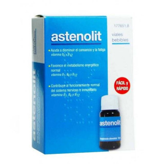 ASTENOLIT VIALES BEBIBLES 12 VIAL AYUDA A DISMINUIR EL CANSANCIO Y LA FATIGA