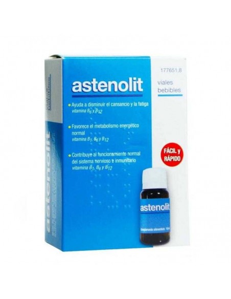 ASTENOLIT VIALES BEBIBLES 12 VIAL AYUDA A DISMINUIR EL CANSANCIO Y LA FATIGA