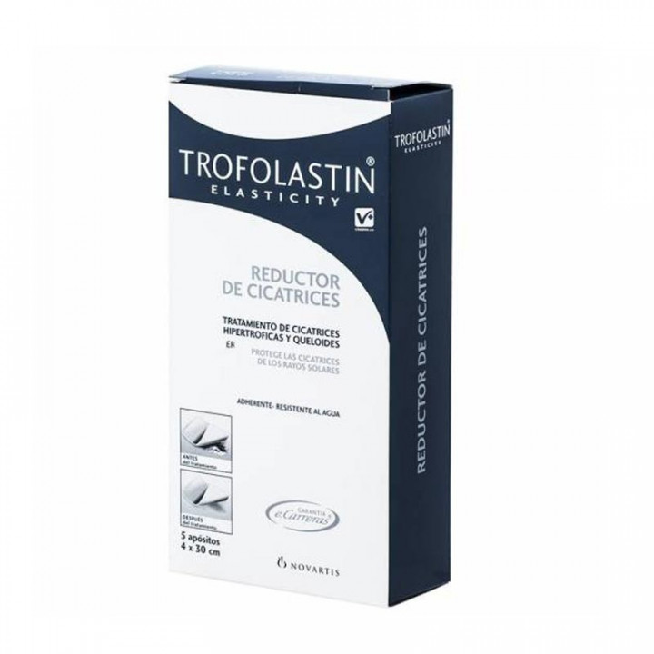 CARRERAS TROFOLASTIN ELASTICITY REDUCTOR CICATRICES 4X30 CM 5 APOSITOS PROTEGE DE LOS RAYOS SOLARES