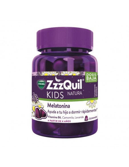 Zzzquil Natura Kids 30 Gummies Sabor Frutos Del Bosque