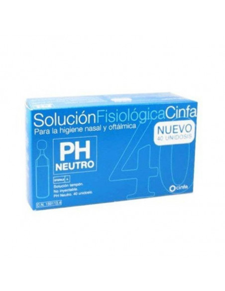 SUERO FISIOLOGICO CINFA 40 MONODOSIS 5 ML TAMAÑO AHORRO