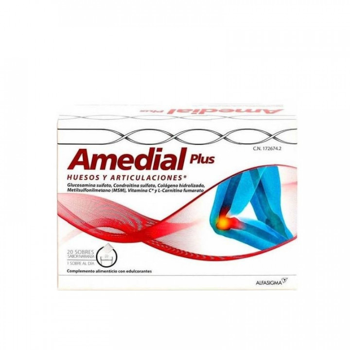 AMEDIAL PLUS 20 SOBRES 5 G SABOR NARANJA
