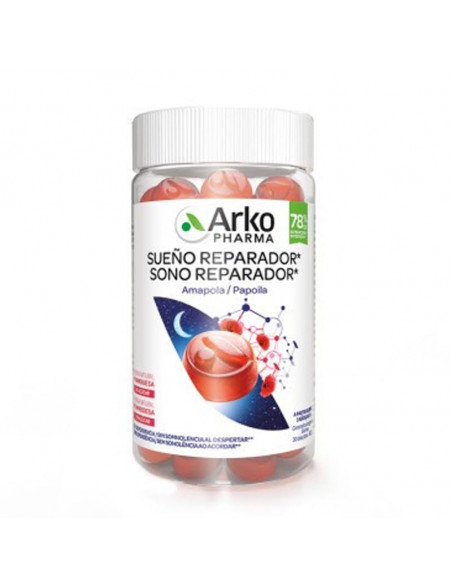 ARKOPHARMA SUEÑO REPARADOR GUMMIES AMAPOLA 60 CARAMELOS DE GOMA SABOR FRAMBUESA