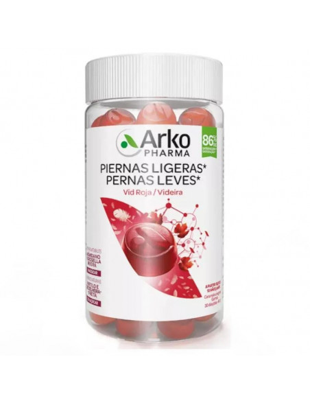 ARKOPHARMA PIERNAS LIGERAS VID ROJA GUMMI 60 CARAME