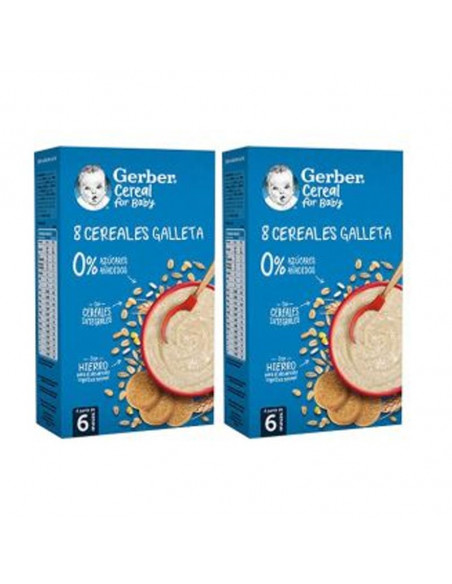 Nestle Gerber 8 Cereales Formato Ahorro 2 Envases 475 G