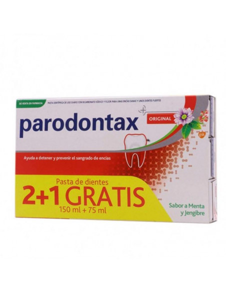 Parodontax Original 3 Unidades 75 Ml Sabor Menta Y Jengibre