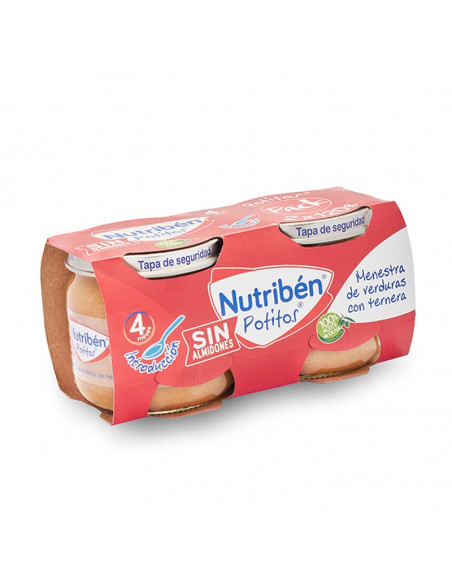 NUTRIBEN POTITOS MENESTRA DE VERDURAS CON TERNERA 2 ENVASES 120 G