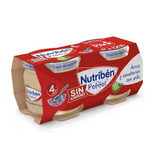NUTRIBEN POTITOS ARROZ Y ZANAHORIAS CON POLLO 2 ENVASES 120 G
