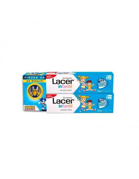 LACER INFANTIL GEL DENTAL FRESA FORMATO AGORRO DUPLO 2X75 ML