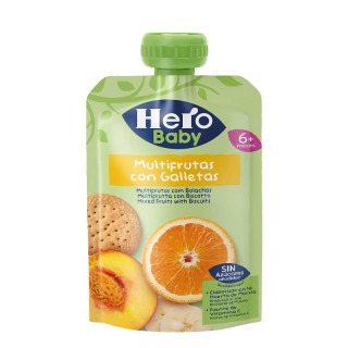 HERO BABY MULTIFRUTAS CON GALLETAS 1 BOLSA 100 G