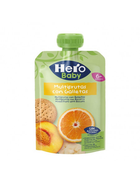 HERO BABY MULTIFRUTAS CON GALLETAS 1 BOLSA 100 G