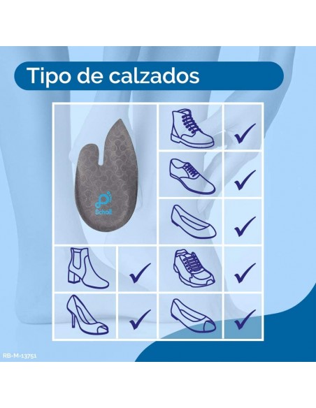 SCHOLL PLANTILLAS TOBILLO Y TALON SCHOLL IN-BALANCE TALLA M 40-42 1 PAR