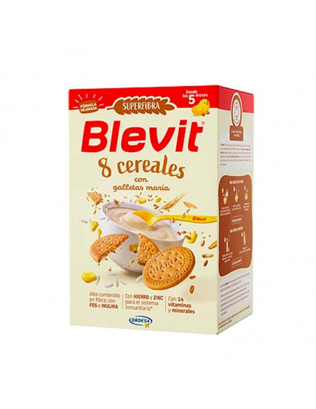 BLEVIT SUPERFIBRA 8 CEREALES CON GALLETAS MARIA DESDE LOS 5 MESES