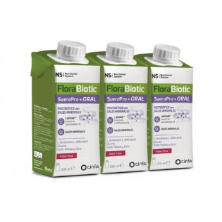 NS FLORABIOTIC SUEROPRO+ ORAL 3 ENVASES 200 ML SABOR FRESA