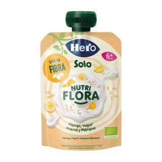 Hero Solo 1 Bolsita 100g Sabor Mango, Plátano, Avena y Yogur.