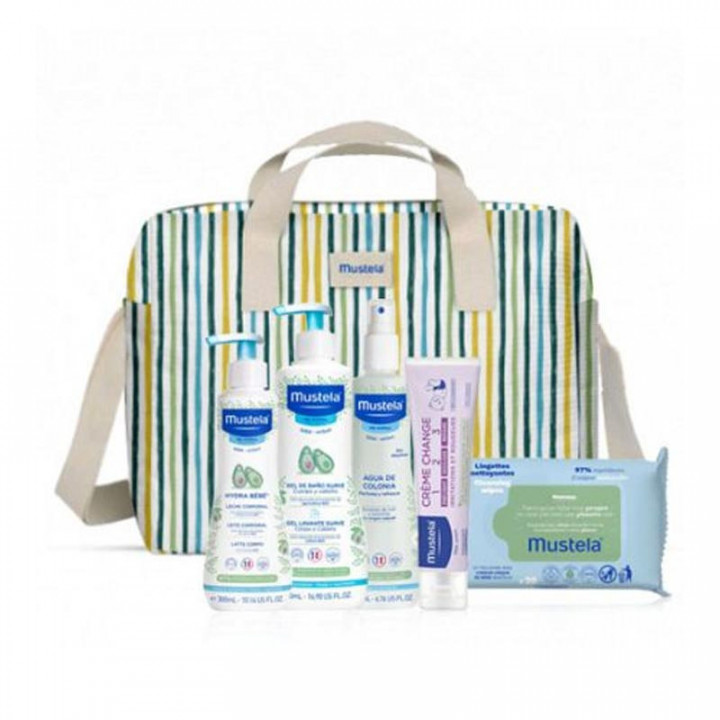 MUSTELA BOLSA DE PASEO LITTLE MOMENTS RAYAS